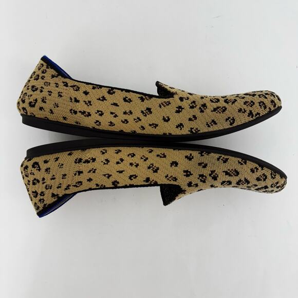 Rothy's The Loafer Fabric Knit Slip-On Flats Shoes in Leopard Cheetah Animal 9.5 - Picture 5 of 13